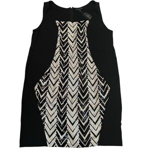 Lane Bryant Black Sequin Chevron Cocktail Dress Size 26W‎ NWT Party Evening